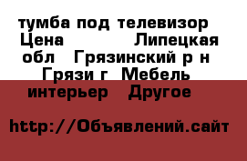 тумба под телевизор › Цена ­ 1 500 - Липецкая обл., Грязинский р-н, Грязи г. Мебель, интерьер » Другое   